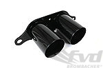 Exhaust Tips 997.1 GT3 / RS -  Motorsports - 4" (2x 90mm) - Black Gloss